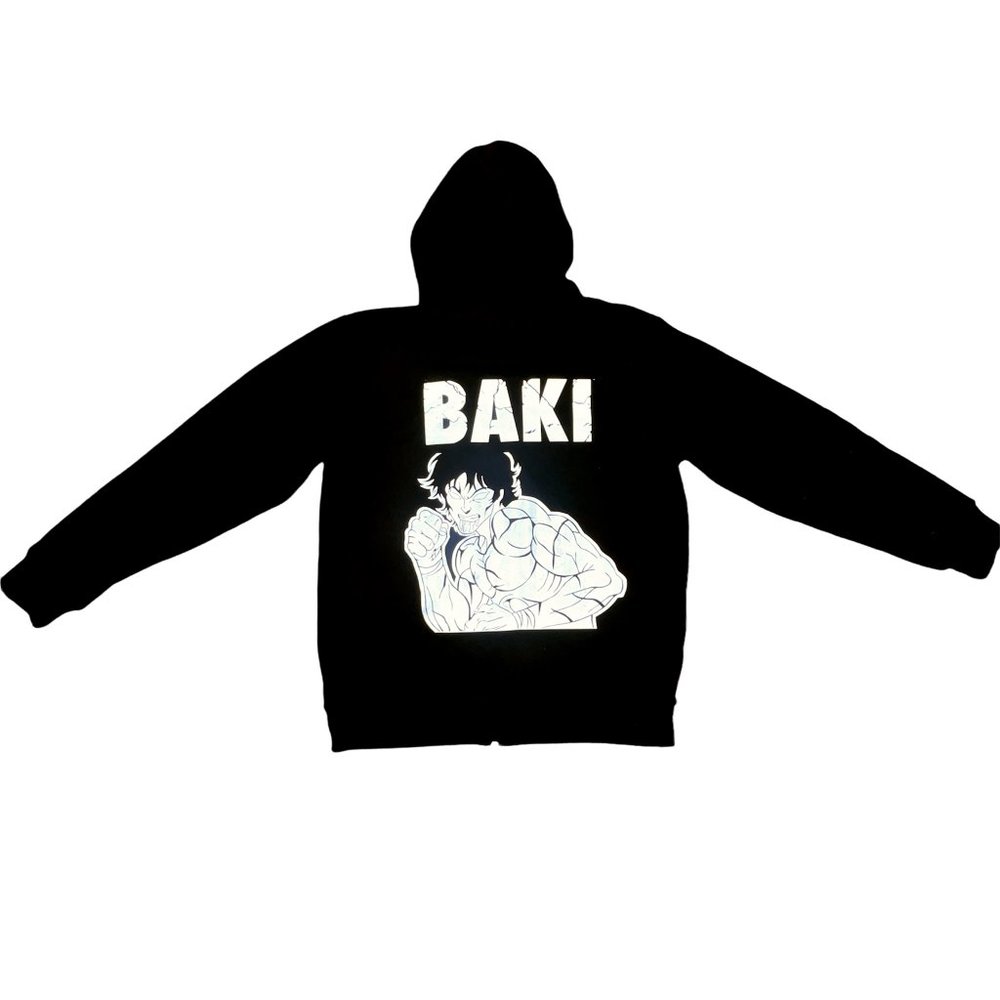 Baki Full Zip Up Reflective Hoodie